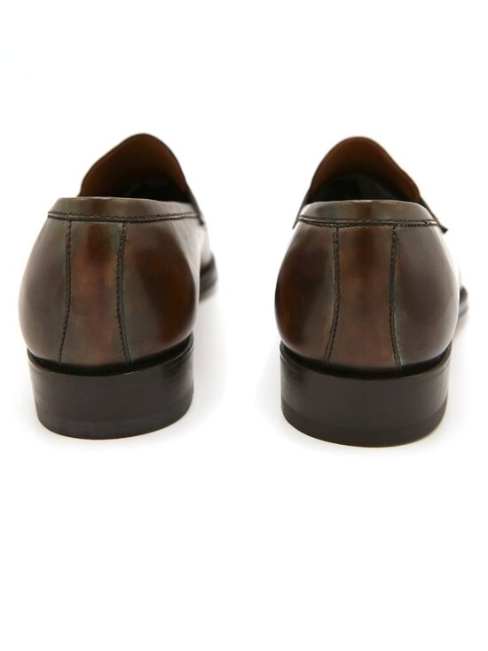 Bontoni Penny Loafers Dark Brown Hand Burnished Leather Made in Italy main image 8